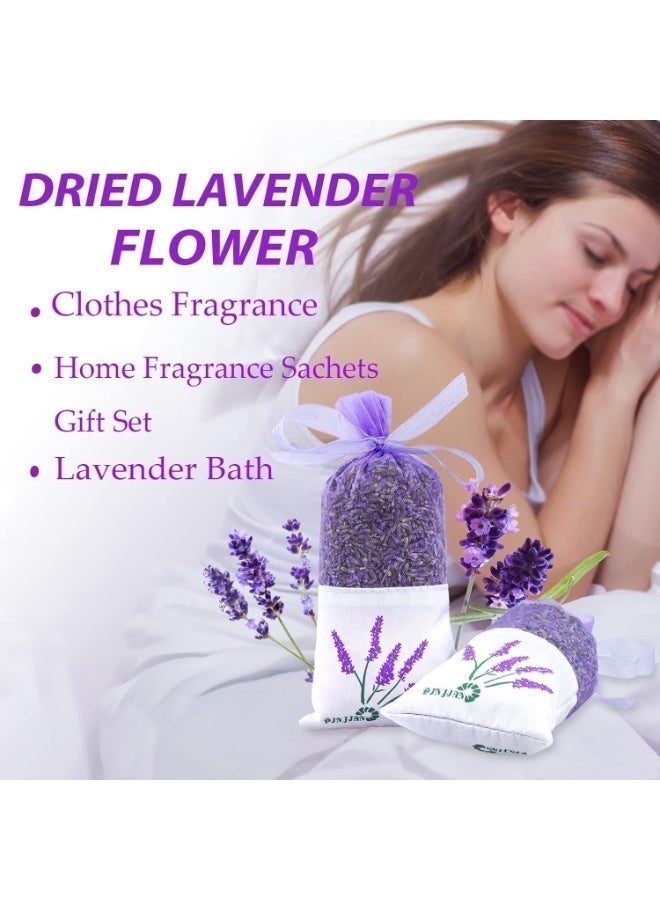 ChicAbode 8 Packs Lavender Sachets, Natural Lavender Dried Flower Bag, for Drawers and Closets Fresh Scents, Home Fragrance Sachet Sleep, Deodorizer Freshener for Drawers and Closets, Purple Sachets - Image 3